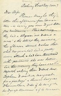 1888 August 6, Awbury, to Dear Wife