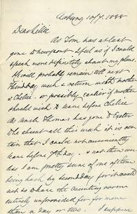 1888 October 7, Awbury, to Dear Lillie, Woodbourne