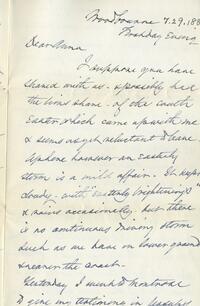 1889 July 29, Woodbourne, to Dear Anna