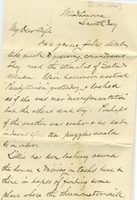 1894 July 28, Woodbourne, to My Dear Wife