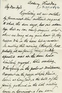 1896 July 19, Awbury, to My Dear Wife, Conanicut