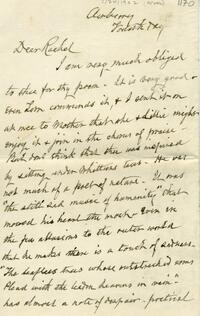 1902 July 24, Awbury, to Dear Rachel