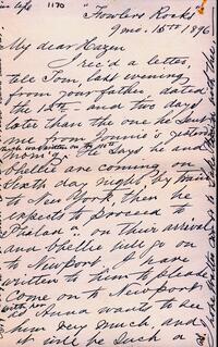 1896 September 15, "Fowlers' Rocks", to My dear Hazen
