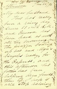 1896 September 22, Afternoon, to My dear Husband