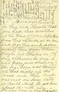 1906 July 24, Awbury, to My dear Chellie, Asticou