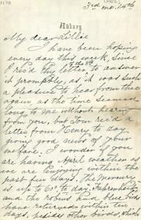 1908 March 14, Awbury, to My dear Lillie, Asticou