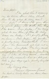 1882 August 16, Newport, to Dear papa, Awbury