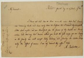 Pemberton's Letter from John P. Pemberton, July 28, 1756