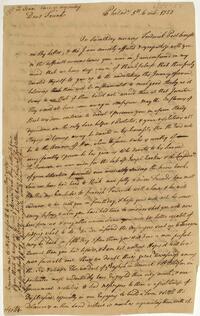 Pemberton's Letter from Isaac Zane, June 5, 1758