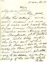 1911 November 14, Awbury, to My dear Lillie