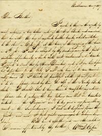 1837 November 7, Woodbourne, to Dear Brother, Philadelphia