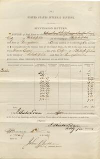 1869 May 8, Thomas Evans Estate, U.S. Internal Revenue Succession Tax Returns, Fourth District