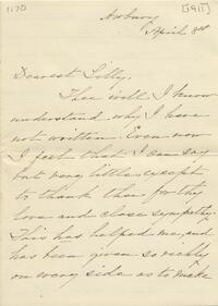 1911 April 8, Awbury, to Dearest Lilly