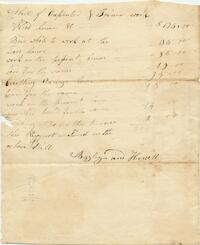 1828 August, Bagley & Hewett's bill of carpenter's & joiner's work 8 mo. 1828