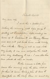 1887 August 25, Philadelphia, to My dear wife