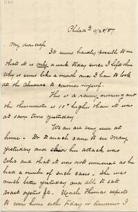 1887 September 28, Philadelphia, to My dear wife