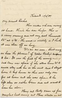 1887 October 2, Philadelphia, to My dearest Rachel