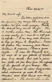 1888 June 26, Philadelphia, to My Dearest Wife
