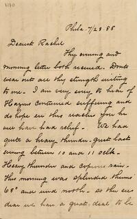 1888 July 28, Philadelphia, to Dearest Rachel