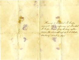 1858 October 4, Awbury, to Rachel R. Cope Jr