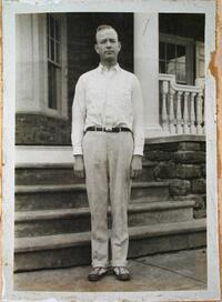 Albert Hibbs Tomlinson, captain of the Haverford cricket team, 1918