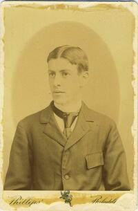 Charles James Rhoads, captain of the Haverford cricket team, 1893