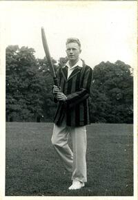 Carrol Thornton Brown Jr., captain of the Haverford cricket team, 1938