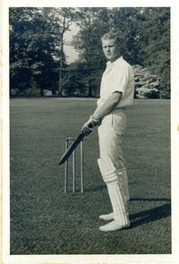 Edgar M. Rector, captain of the Haverford cricket team, 1936 and 1937