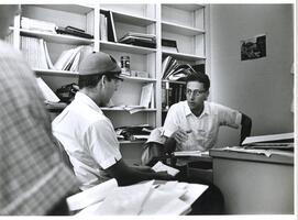 Professor Mel Santer and students