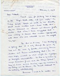 Letter to Gilbert White, February 5, 1955