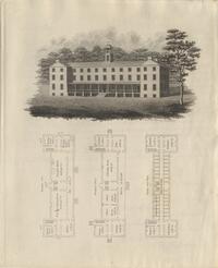 Founders Hall and plan of building