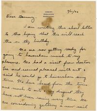 Letter from J. Morris Evans to Rachel R. Evans, 1936 July 21