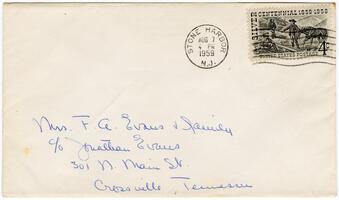 Letter from Anne T. Evans and Joseph M. Evans to Anna R. Evans, 1959 August 5