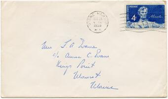 Letter from Anne T. Evans and Joseph M. Evans to Anna R. Evans, 1959 August 24