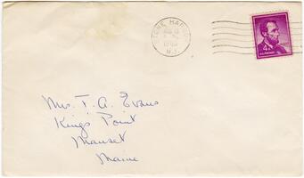 Letter from Anne T. Evans and Joseph M. Evans to Anna R. Evans, 1960 August 18