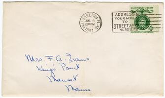 Letter from Anne T. Evans and Joseph M. Evans to Anna R. Evans, 1961 July 5