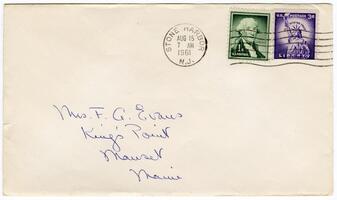 Letter from Anne T. Evans and Joseph M. Evans to Anna R. Evans, 1961 August 14