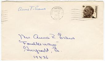 Letter from Anne T. Evans to Anna R. Evans, 1968 August 13