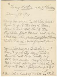 Letter from Rachel R. Cope Evans to Anna S. Brown Cope, 1914 February 7