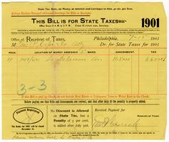 Taxes of Thomas P. Cope Jr., 1901 July 15