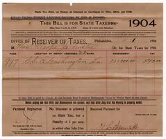 Taxes of Thomas P. Cope Jr., 1904 June 21