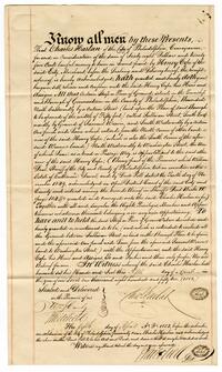 Deed between Charles Harlen and Henry Cope, 1852 April 9