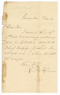 Letter from Rendel Harris to Thomas P. Cope Jr., 1904 July 22