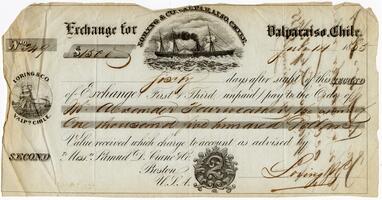 Exchange paid to Henry and Alfred Cope by Loring & Co., 1835 July 13