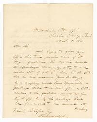 Letter from Francis R. Cope, 1860 November 6