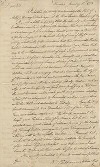Copy of Patrick Henry letter to Robert Pleasants