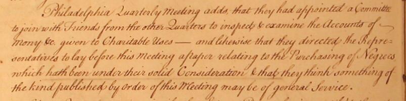 Philadelphia Quarterly Meeting Minutes, 1754 [extracts]