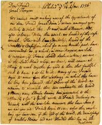 Letter to Jonah Thompson, 1756-04-24