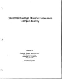 Haverford College Historic Resources Campus Survey