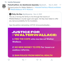 Demand justice for Walter Wallace Jr. tweet